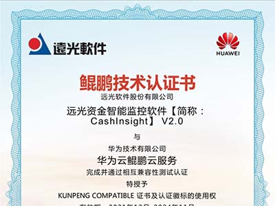 远光CashInsight与华为、中创中间件、达梦数据库完成产品兼容互认证