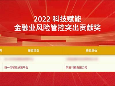 同盾科技荣获人行旗下《金融电子化》2022年度大奖